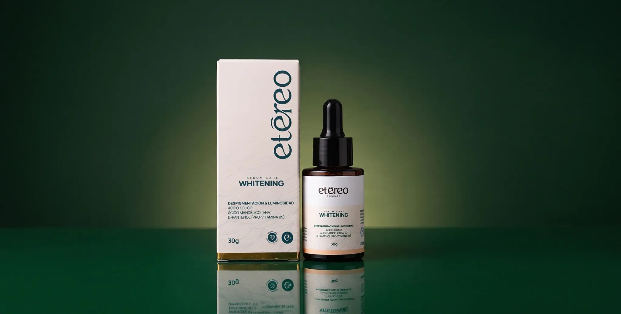 Serum Whitening de Etereo con su empaque