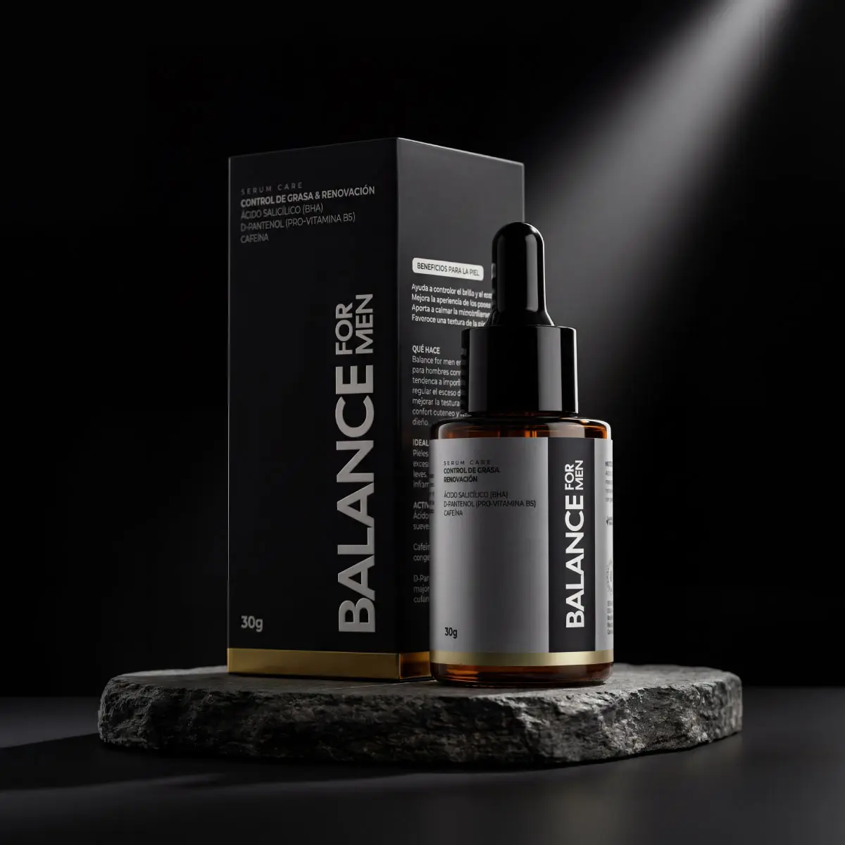 Serum Care Balance For Men con su presentación